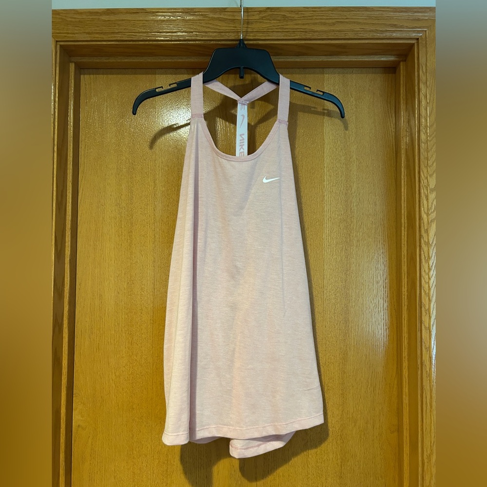 Ladies size large Nike Dri Fit Light Pink Racerback Athletic Tank.